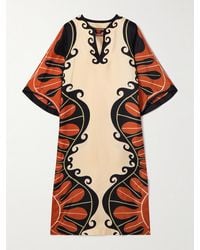 La DoubleJ - Mother Printed Silk-Twill Kaftan - Lyst