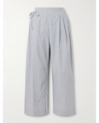 Deiji Studios - Striped Organic Cotton-Poplin Wide-Leg Pants - Lyst