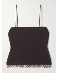 Bode - Fringed Bead-Embellished Wool And Cashmere-Blend Top - Lyst