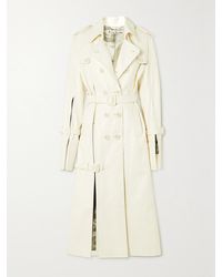 Acne Studios - Double-Breasted Leather Trench Coat - Lyst