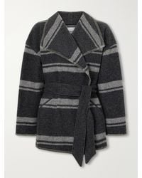 Isabel Marant - Brea Belted Striped Knitted Coat - Lyst