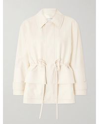 Bottega Veneta - Leather-Trimmed Cotton-Twill Jacket - Lyst