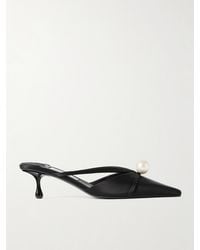Jimmy Choo - Sana 50 Mules Aus Satin Mit Kunstperle - Lyst