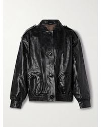 Blazé Milano - Charlie Jacke Aus Leder Mit Schlangeneffekt - Lyst