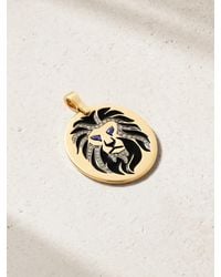 Diane Kordas - Lion 18-Karat, Diamond, Sapphire And Enamel Pendant - Lyst