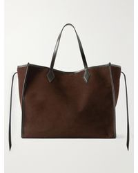 Metier - Chameleon 41 Large Leather-Trimmed Nubuck Tote - Lyst