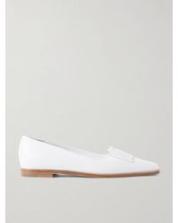 Manolo Blahnik - Pausaniasflat Fringed Leather Loafers - Lyst
