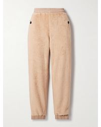 Moncler - Nylon Laqué-Trimmed Polartec Fleece Tapered Track Pants - Lyst