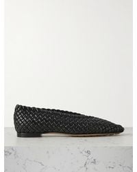 Bottega Veneta - Sofia Intrecciato Leather Point-Toe Flat - Lyst
