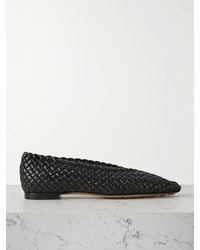 Bottega Veneta - Sofia Intrecciato Leather Point-Toe Flat - Lyst