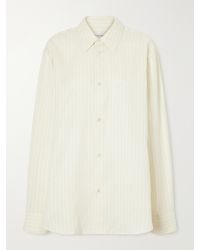 Studio Nicholson - View Striped Cotton And Silk-Blend Shirt - Lyst