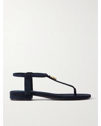 Loro Piana - Mindil Embellished Suede Sandals - Lyst