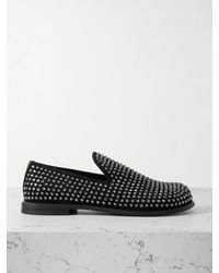 JW Anderson - Crystal-Embellished Suede Loafers - Lyst
