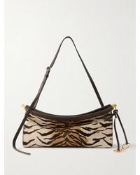 Alaïa - Le Click Ew Medium Tiger-Print Calf Hair And Leather Shoulder Bag - Lyst