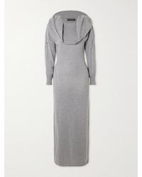 Y. Project - Hooded Zip-Detailed Merino Wool Maxi Dress - Lyst