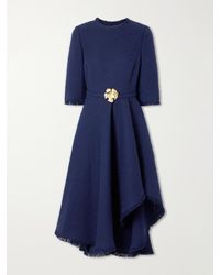 Oscar de la Renta - Embellished Tweed Midi Dress - Lyst