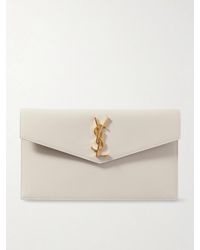Saint Laurent - Uptown Textured-Leather Pouch - Lyst
