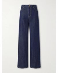 La Ligne - Isadora Cotton-Chambray Wide-Leg Jeans - Lyst