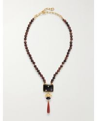 Lizzie Fortunato - Constellation-Plated-Stone Beaded Necklace - Lyst