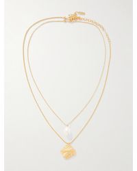 Completedworks - Set Aus Zwei Vergoldeten Ketten Mit Perle - Lyst