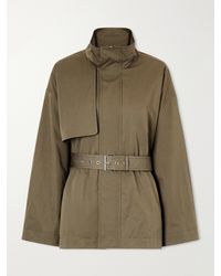 FRAME - The Short Field Belted Cotton-Twill Jacket - Lyst