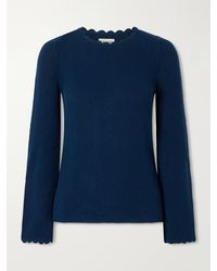 Escvdo - Bernabe Scalloped Ribbed Cotton Sweater - Lyst