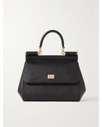 Dolce & Gabbana - Sicily Kleine Schultertasche Aus Strukturiertem Leder - Lyst