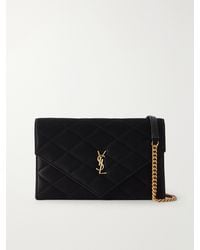 Saint Laurent - Paris Quilted Satin Shoulder Bag - Lyst