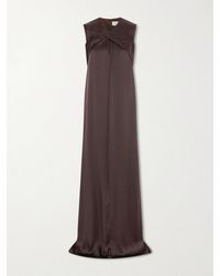 LIBEROWE - Siena Pleated Satin-Crepe Gown - Lyst