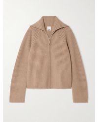Allude - Ribbed Wool And Cashmere-Blend Cardigan - Lyst