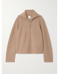 Allude - Cardigan Aus Einer Gerippten Woll-Kaschmirmischung - Lyst