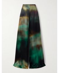 ROKSANDA - Arneau Tie-Dye Satin Wide-Leg Pants - Lyst