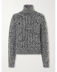 Moncler - Cable-Knit Wool-Blend Turtleneck Sweater - Lyst