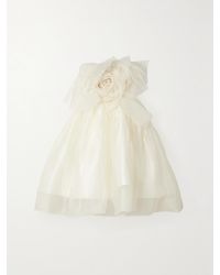 Danielle Frankel - Lottie Strapless Appliquéd Silk-Organza Mini Dress - Lyst