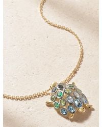 Yvonne Léon - Tortue 9-Karat Multi-Stones Necklace - Lyst