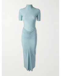 Alaïa - Ruched Stretch-Jersey Midi Dress - Lyst