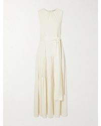 Altuzarra - Liza Belted Tiered Gathered Jersey Maxi Dress - Lyst