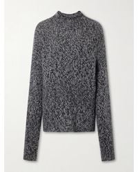 KHAITE - Seth Cashmere And Silk-Blend Mélange Turtleneck Sweater - Lyst