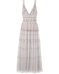 Needle & Thread Neve Embellished Tulle Gown - Purple