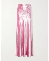 Rabanne - Wrap-Effect Crystal-Embellished Velvet Maxi Skirt - Lyst