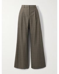 Twp - Sulli Pleated Checked Wool Wide-Leg Pants - Lyst
