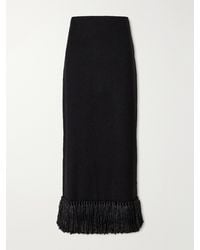 Heirlome - Matilde Fringe-Detail Wool-Blend Maxi Skirt - Lyst