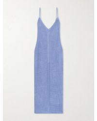 Haight - Luna Open-Knit Midi Dress - Lyst