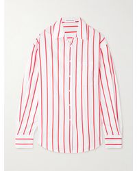 Frankie Shop - Chemise Oversize En Popeline De Coton À Rayures Lui - Lyst