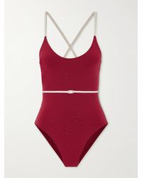 Eres - Reinette Sharon Belted Two-Tone Swimsuit - Lyst