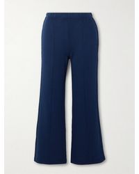 Suzie Kondi - Fili Kick Cropped French Cotton-Terry Flared Pants - Lyst