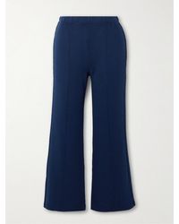 Suzie Kondi - Fili Kick Cropped French Cotton-Terry Flared Pants - Lyst