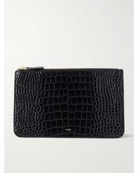 TOTEME - Threefold Croc-Effect Leather Clutch - Lyst