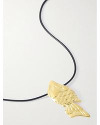 YSSO - Pisces Kette Aus Kordel Mit Vergoldetem Detail Aus Recyceltem Metall - Lyst