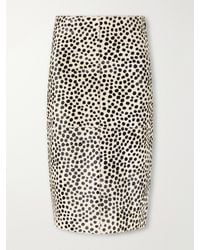 Rohe - Paneled Cheetah-Print Calf Hair Knee-Length Skirt - Lyst